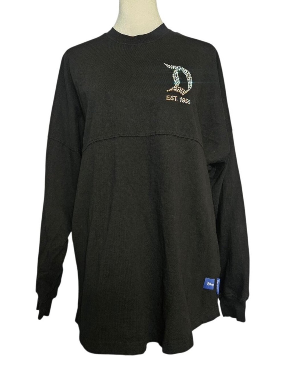 Disneyland spirit jersey bedazzled long sleeve logo parks tee Sz small like new!